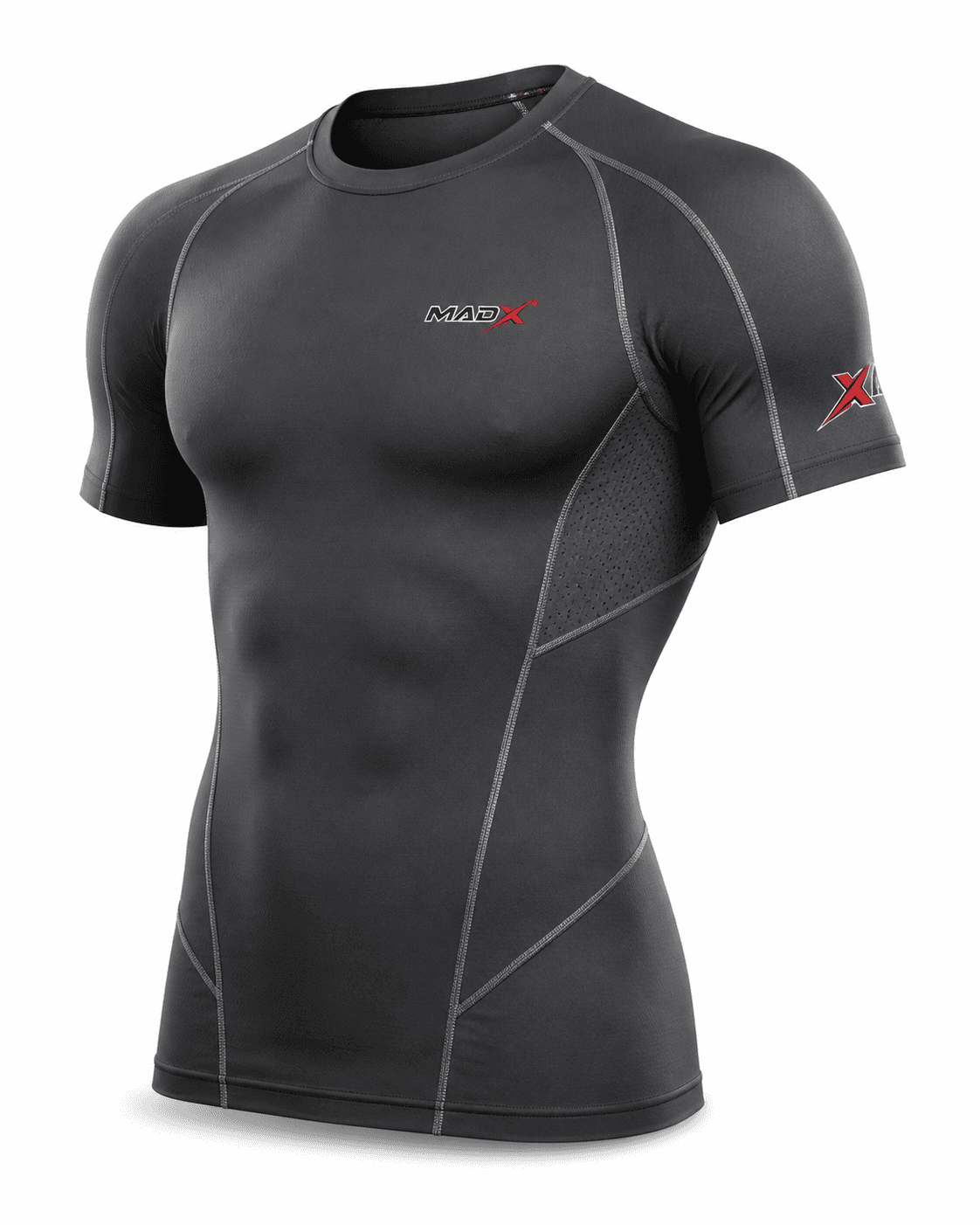 Core Charcoal & Grey Compression T-Shirt