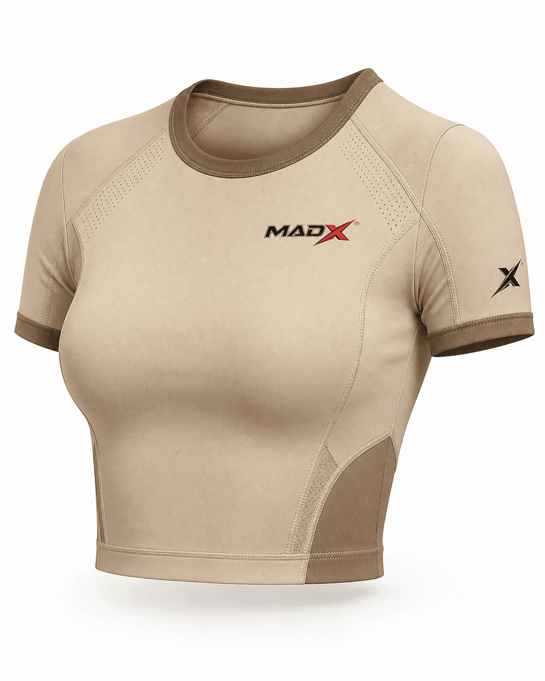 Terrain Sand & Taupe Performance Crop Top