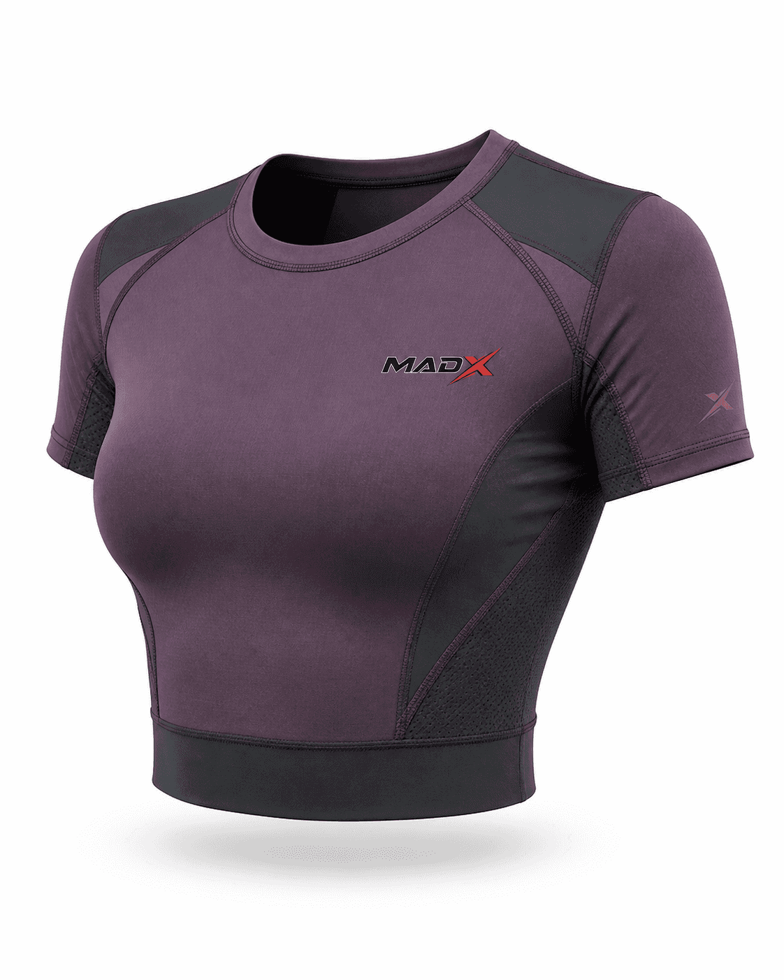 Flow Plum & Charcoal Performance Crop Top