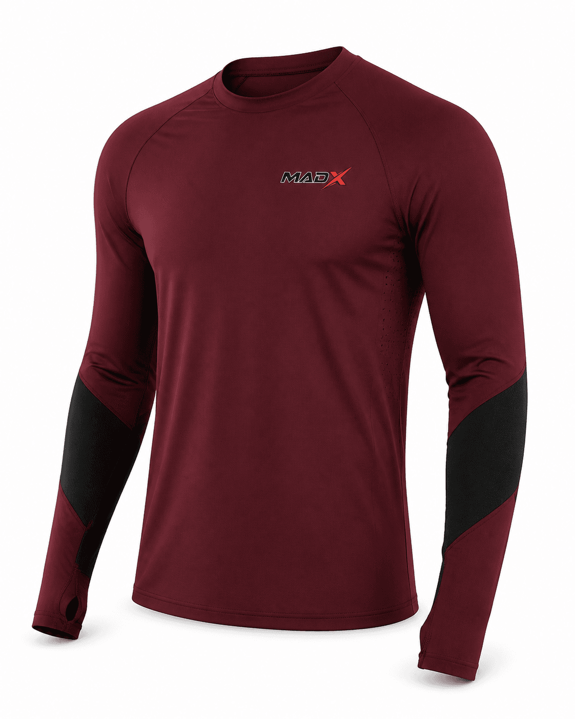 Drive Burgundy & Black Long-Sleeve Training Top