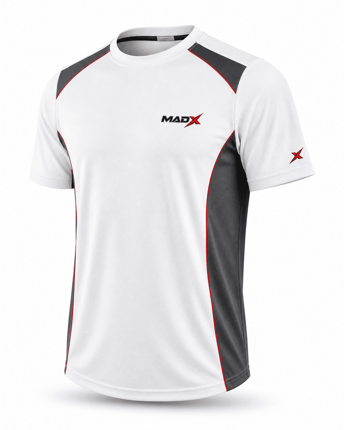 Apex White & Charcoal Performance T-Shirt