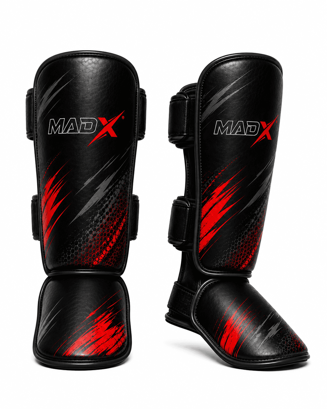 Apex Black & Red Shin Guards