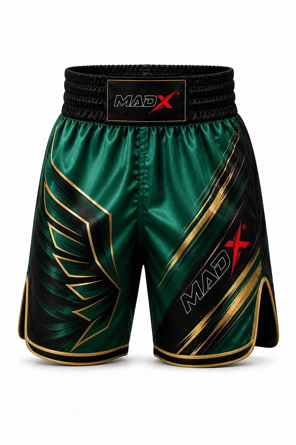Falcon Emerald, Black & Gold Boxing Shorts