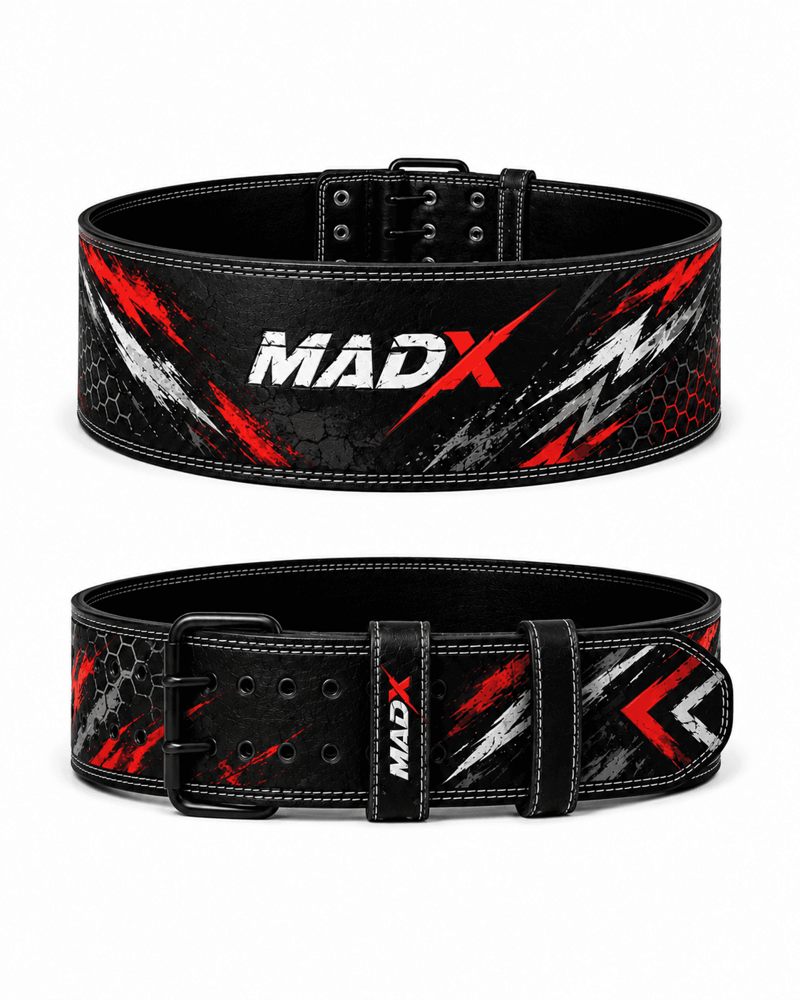 Vortex Black & Red Double-Prong Powerlifting Belt