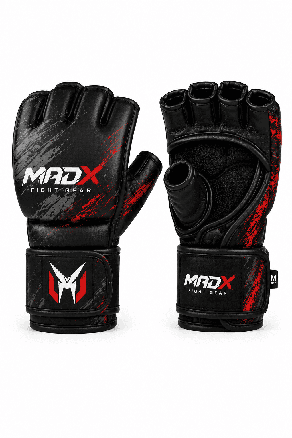 Combat Black & Red MMA Gloves